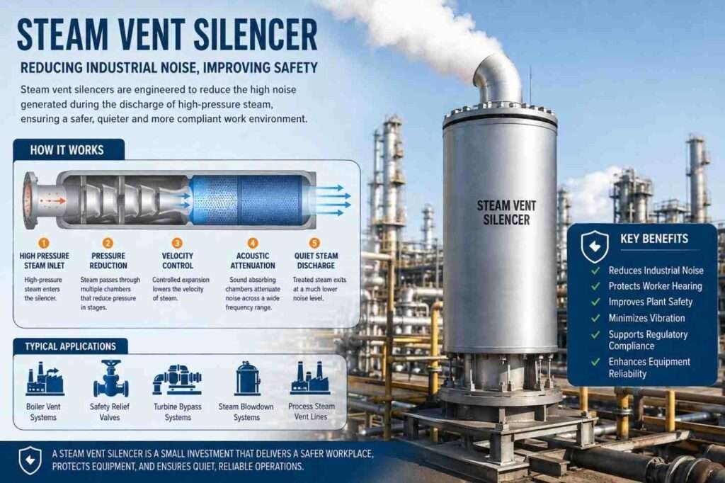 Steam Vent Silencer Reduce Industrial Noise & Improve Safety