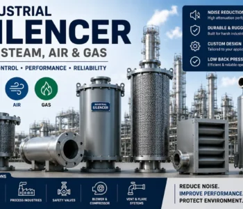 industrial silencer for steam, air and gas