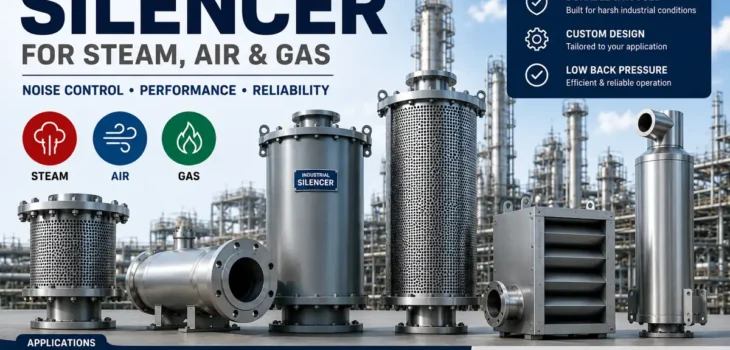 industrial silencer for steam, air and gas